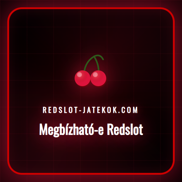 A Redslot online kaszinó logója egy okostelefon képernyőjén, amely a platform megbízhatóságát szimbolizálja.