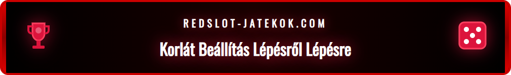 A Redslot fiókban a felhasználó a heti befizetési limitet állítja be.
