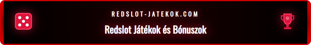 A Redslot kaszinó játékválasztékát bemutató képernyőkép, népszerű nyerőgépekkel.