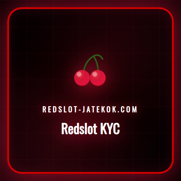 A Redslot KYC folyamat bemutatása egy laptop képernyőjén.