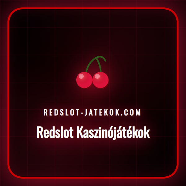 A Redslot online kaszinó logója egy izgalmas nyerőgépes játék háttérrel.
