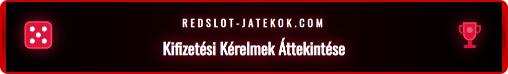 A Redslot felületén látható kifizetési előzmények és tranzakciók.