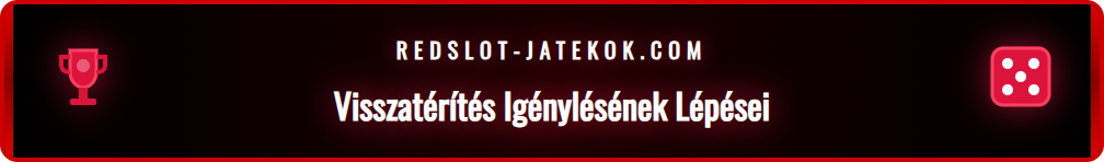 Képernyőkép a Redslot visszatérítés igénylésének egyszerű lépéseiről.