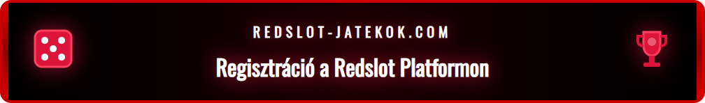 A Redslot felhasználóbarát regisztrációs felülete egy laptop képernyőjén.
