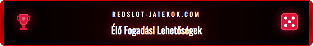 A Redslot élő fogadási felülete egy mobiltelefonon, valós idejű oddsokkal.
