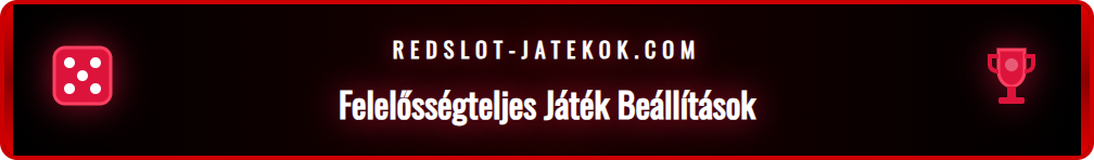 A Redslot felhasználói felületének felelősségteljes játék szekciója, ahol az önkizárás opció látható.