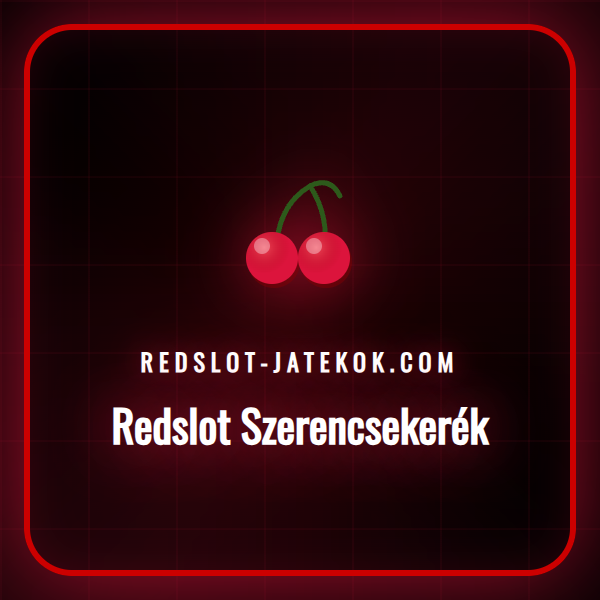 A Redslot szerencsekerék élénk színei és nyereményszimbólumai.