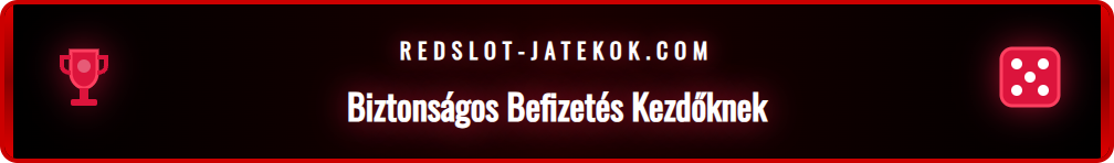 A Redslot befizetési felületének képernyőképe a biztonságos opciókkal.