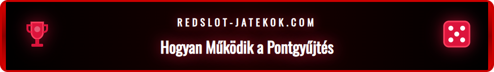 Infografika a Redslot hűségpontok gyűjtéséről online játékokon.